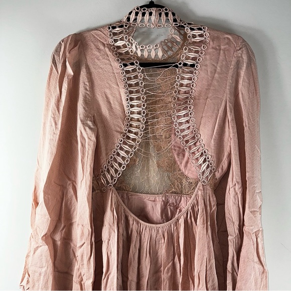 Free People Divine Mini Dress in Rose Whimsical Fairy   Women’s Dress Size 4 - Picture 6 of 12